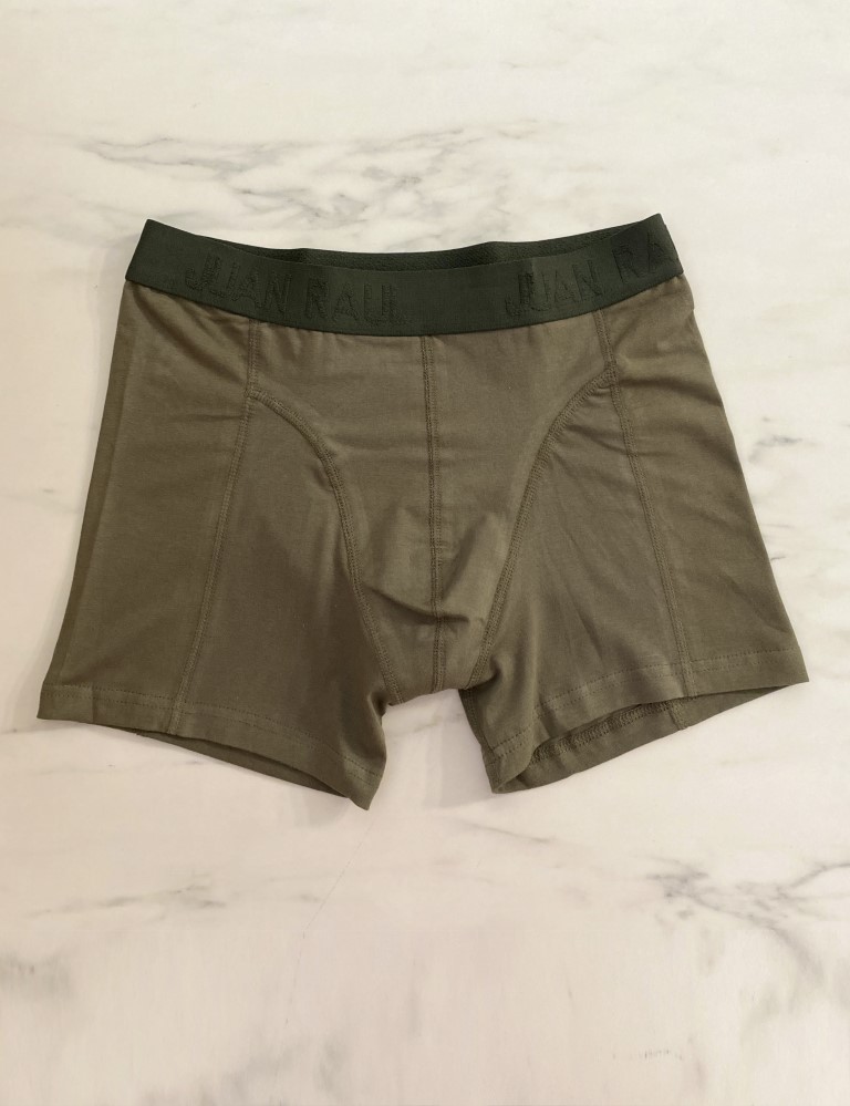 Ανδρικό βαμβακερό χακί μποξεράκι μονόχρωμο JR25420 - - - 